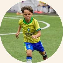 Indoor football training for children